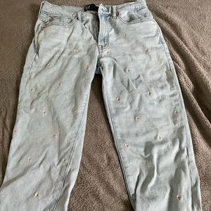 GAP Floral Girlfriend Jeans